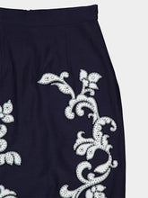 Alémais Ink Blue Dillon Appliqué Midi Skirt