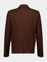 Gucci Dark Brown Embossed Wool Jacket