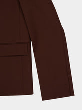 Gucci Dark Brown Embossed Wool Jacket