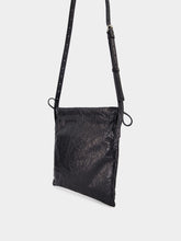 Balenciaga Black Leather Crossbody Pouch Bag