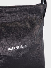 Balenciaga Black Leather Crossbody Pouch Bag