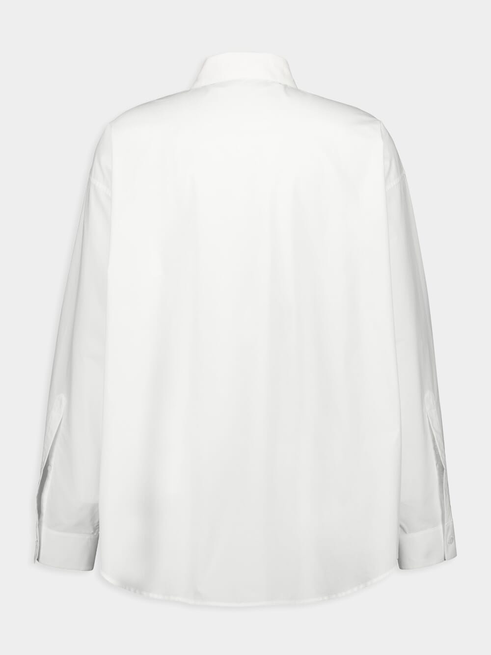 White Minimal Poplin Shirt