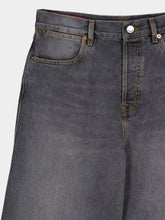 Gucci Dark Grey Wide-Leg Denim Trousers