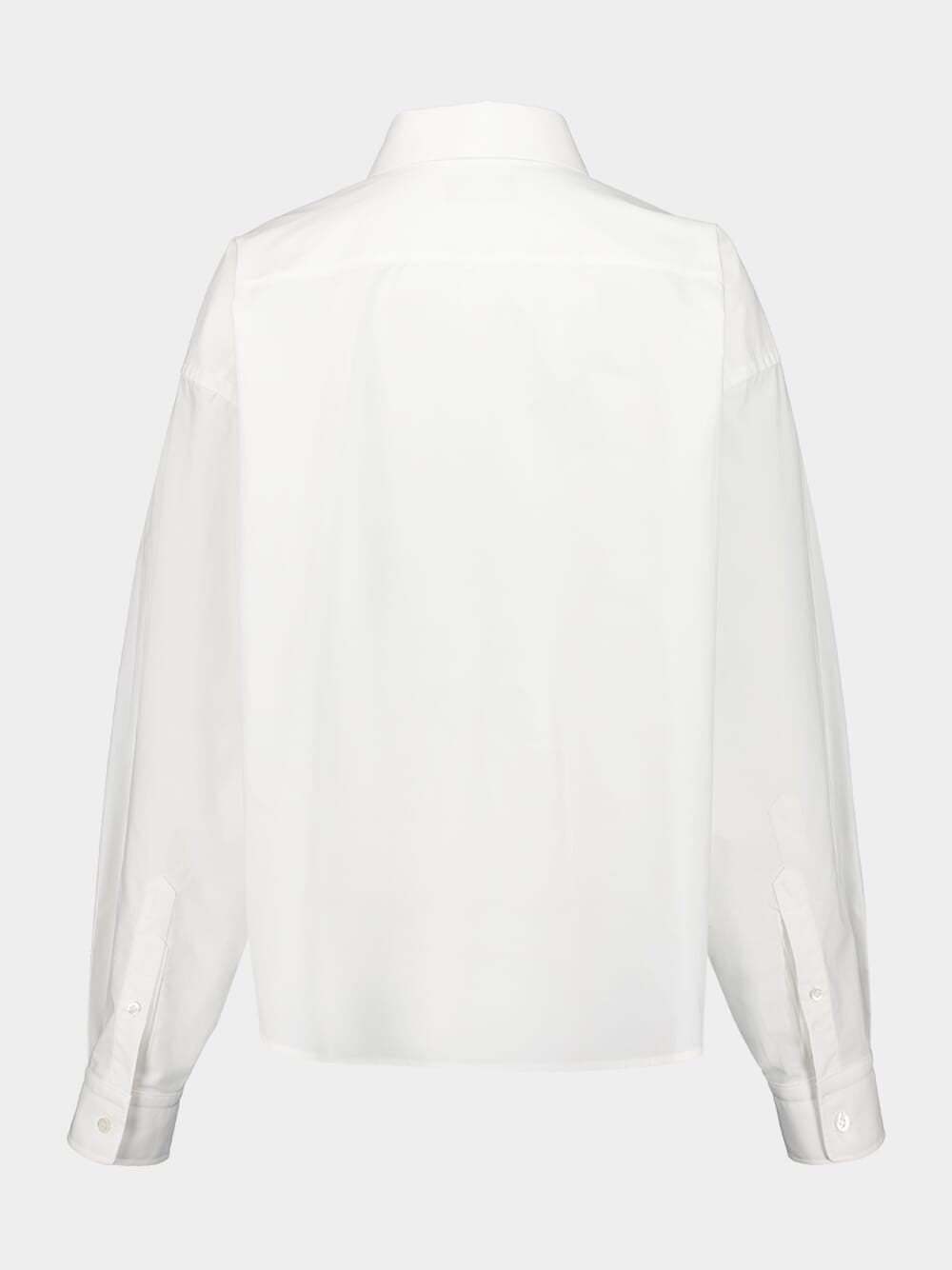 White Long-Sleeved Cotton Shirt