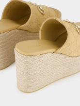 Gucci Beige GG Platform Espadrille with Horsebit