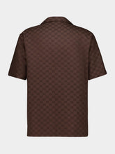 Gucci Brown GG Canvas Linen-Blend Bowling Shirt
