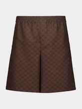 Gucci Brown GG Canvas Linen Blend Shorts