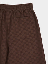 Gucci Brown GG Canvas Linen Blend Shorts