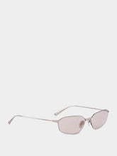 Balenciaga Invisible 2.0 Oval Sunglasses in Light Silver