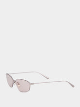 Balenciaga Invisible 2.0 Oval Sunglasses in Light Silver