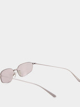 Balenciaga Invisible 2.0 Oval Sunglasses in Light Silver
