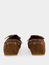Gucci Maroon Brown GG Calfskin Moccasins