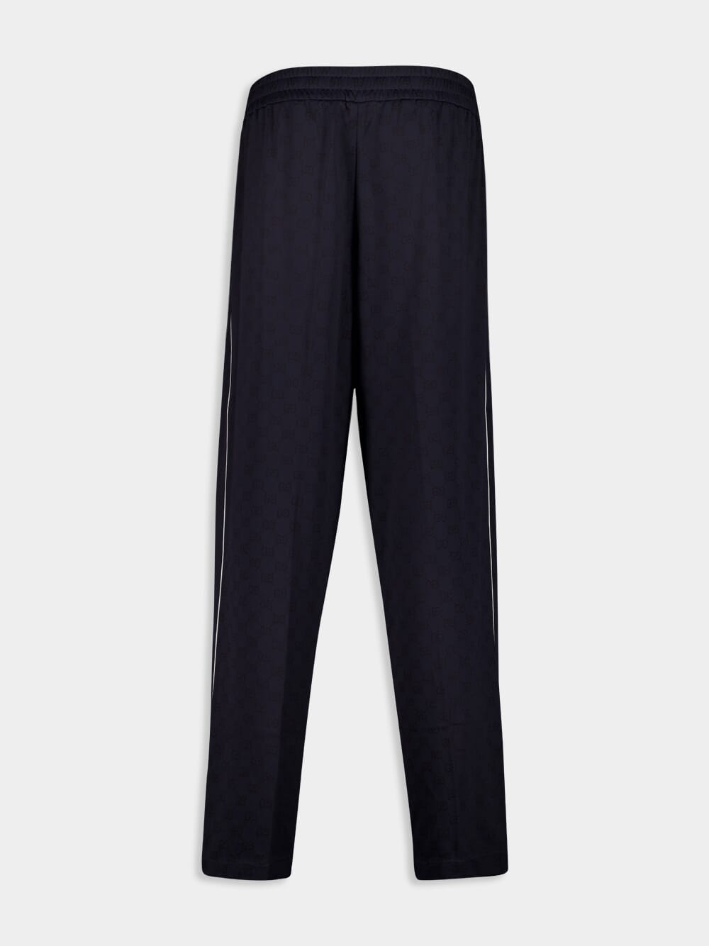 Navy GG Nylon and Cotton Pant