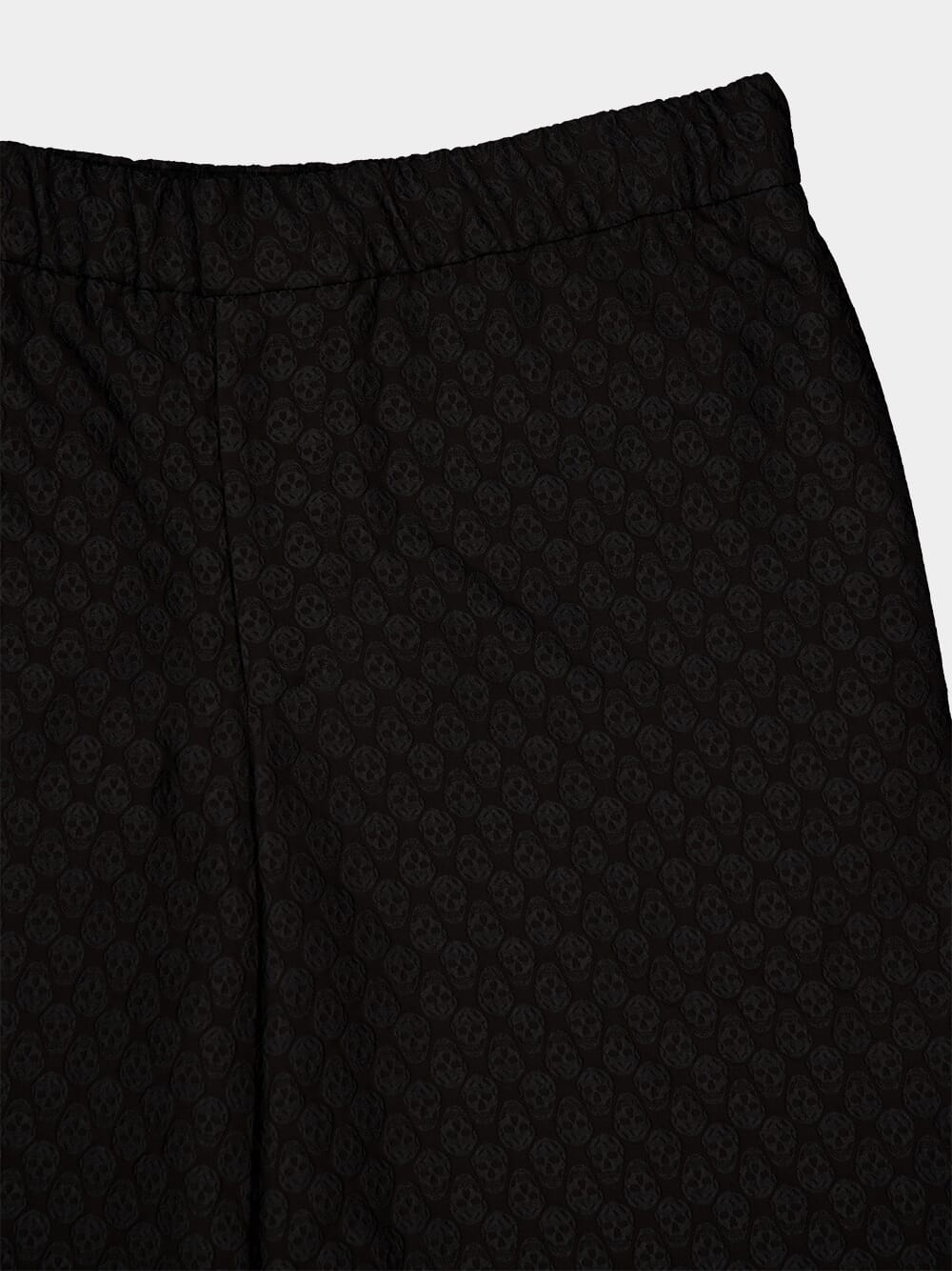 Black Skull Jacquard Shorts