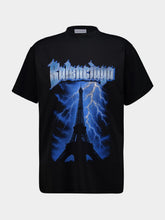 Balenciaga Black Paris Thunderstorm Oversized T-Shirt