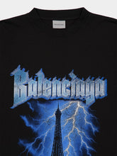 Balenciaga Black Paris Thunderstorm Oversized T-Shirt
