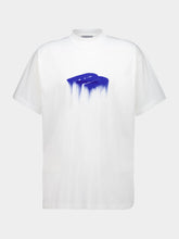 Balenciaga White Wet Brush Graphic Cotton T-Shirt