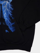 Balenciaga Black Paris Thunderstorm Cotton Sweatshirt