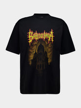 Balenciaga Black Cotton Graphic T-Shirt