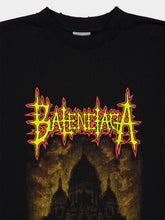 Balenciaga Black Cotton Graphic T-Shirt