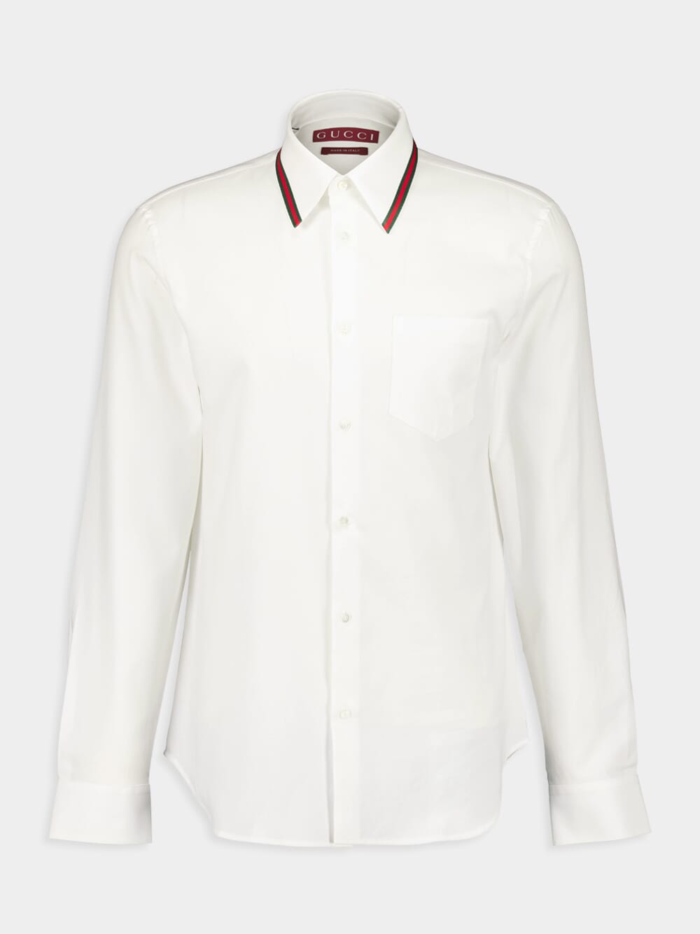 White Oxford Shirt with Web Collar