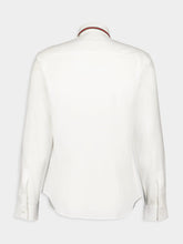 Gucci White Oxford Shirt with Web Collar