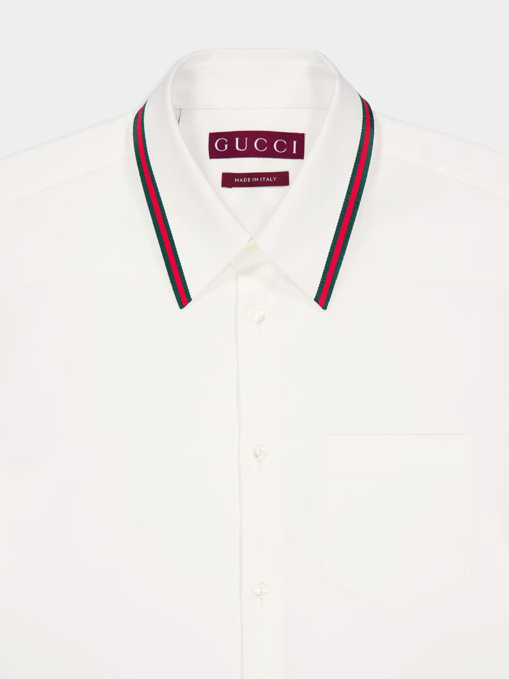 White Oxford Shirt with Web Collar