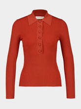 Zimmermann Spice Long Sleeve Polo Top