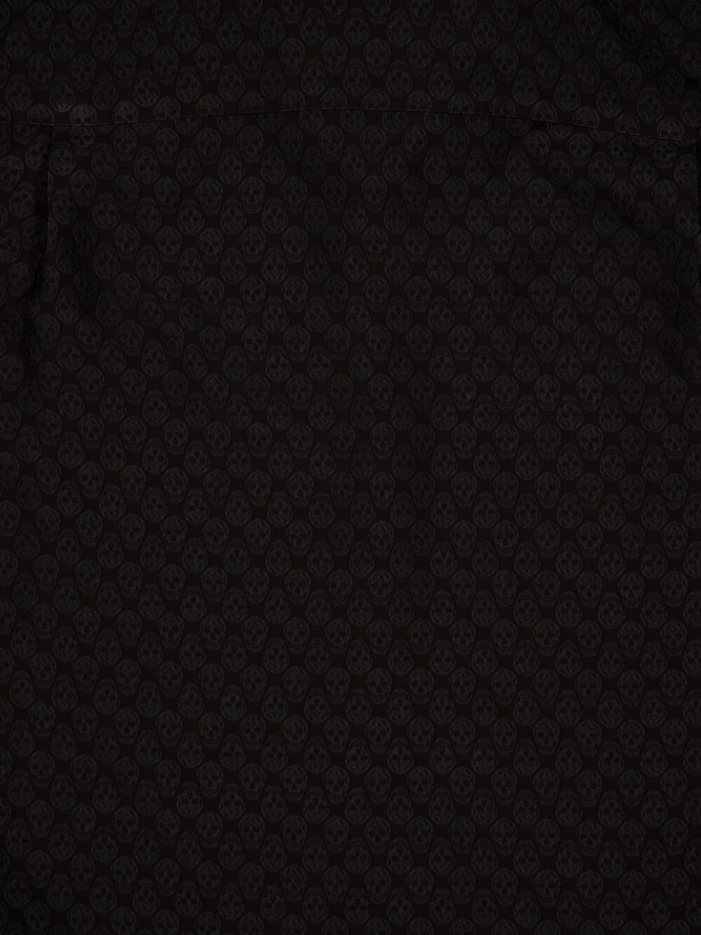 Black Jacquard Short-Sleeved Shirt