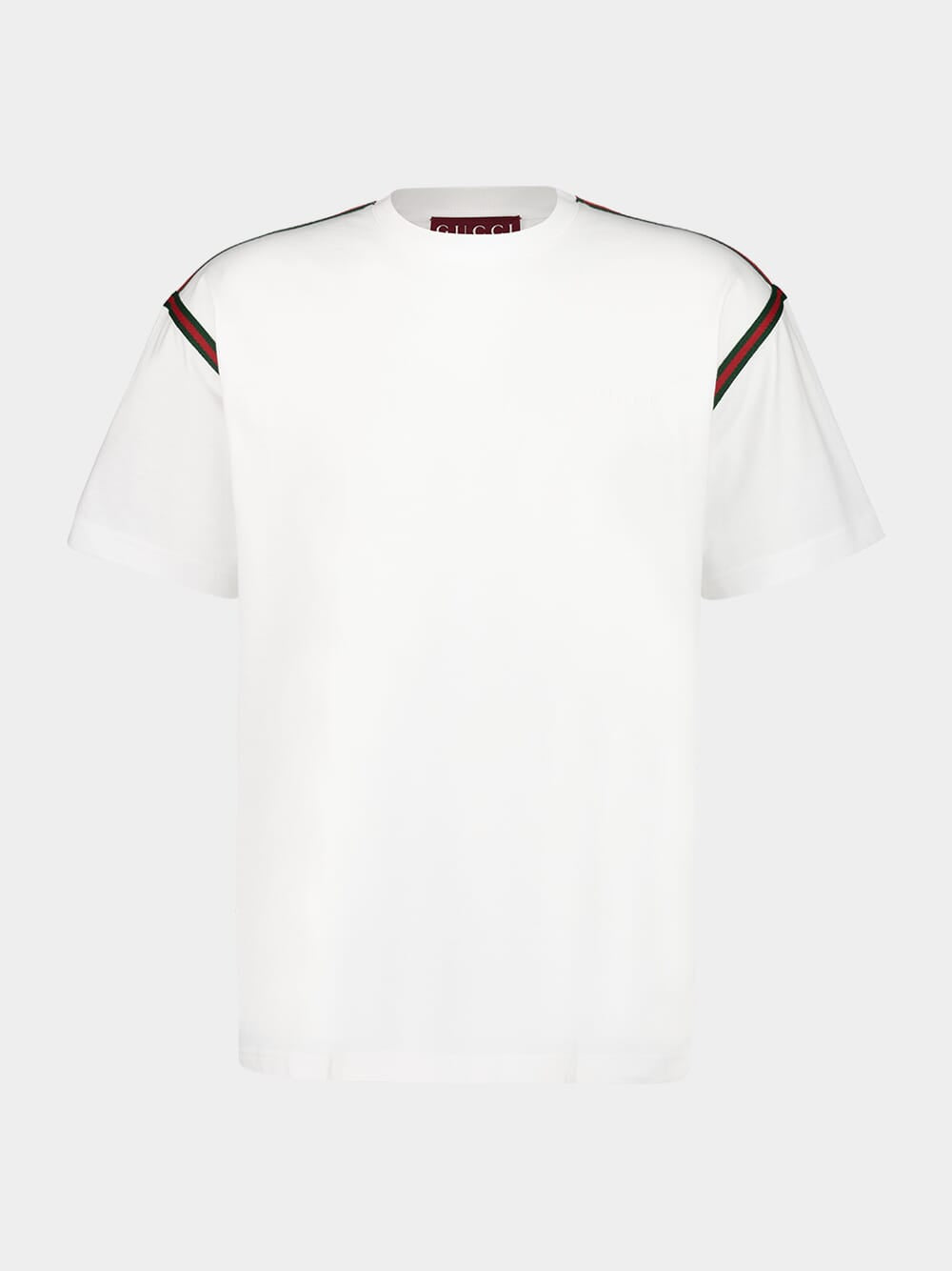 White Embroidered Cotton T-Shirt