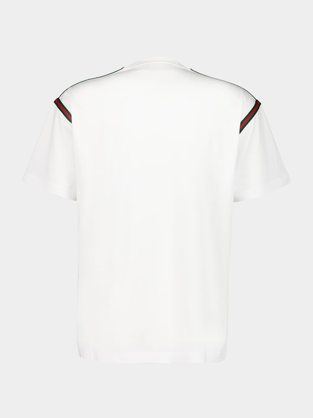 White Embroidered Cotton T-Shirt