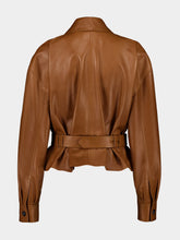 Saint Laurent Marron Lambskin Short Safari Jacket