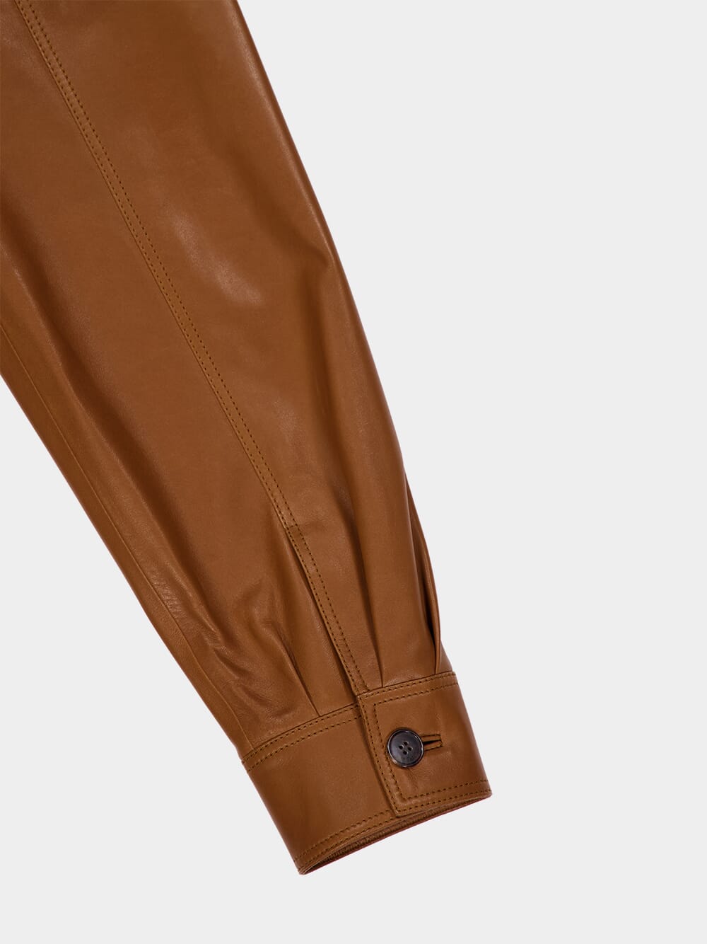 Marron Lambskin Short Safari Jacket