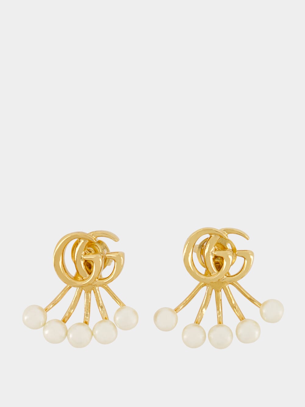 Gold GG Marmont Crystal Earrings