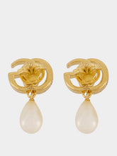 Gucci Gold GG Marmont Pearl Earrings