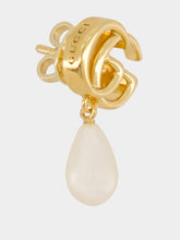 Gucci Gold GG Marmont Pearl Earrings