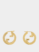 Gucci Gold Blondie Crystal Hoop Earrings
