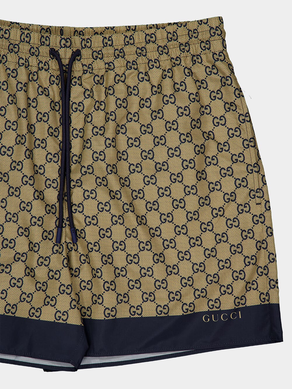 Beige GG Printed Tech Swim Shorts