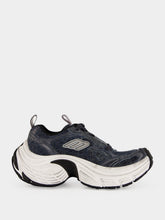 Balenciaga Blue and White 6XL Denim Low-Top Sneakers