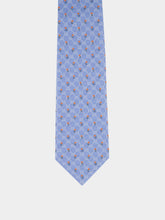 Gucci Light Blue GG Floral Silk Tie