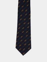 Gucci Midnight Blue Horsebit Silk Jacquard Tie