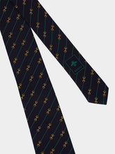 Gucci Midnight Blue Horsebit Silk Jacquard Tie