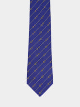 Gucci Blue Horsebit Silk Jacquard Tie