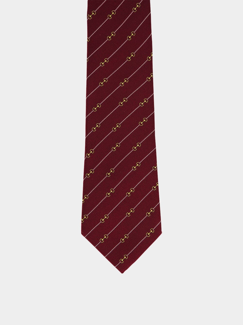 Bordeaux Horsebit Silk Jacquard Tie