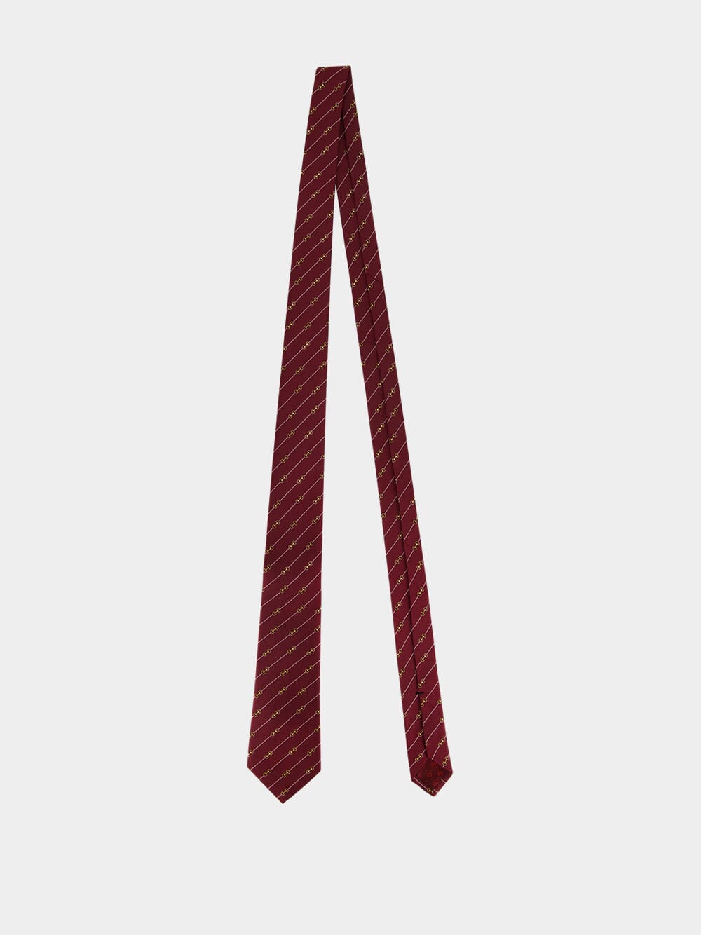 Bordeaux Horsebit Silk Jacquard Tie