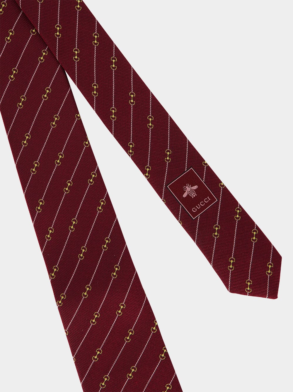 Bordeaux Horsebit Silk Jacquard Tie