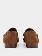 Gucci Dark Brown GG Suede Horsebit Loafer