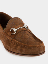 Gucci Dark Brown GG Suede Horsebit Loafer