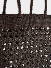 Dragon Diffusion Dark Brown Eclipse Cannage Leather Tote