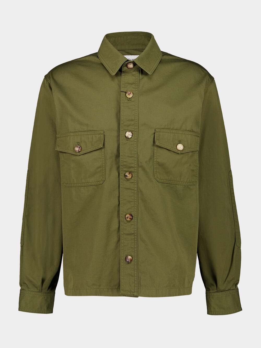 Khaki Cotton Twill Overshirt